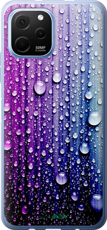 

Силіконовий чохол "Краплини води" для Huawei Nova Y61, Синій
