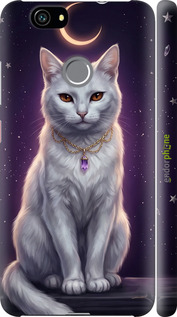 3D пластиковий матовий чехол Mystic White Cat Gothic Dark Purple Gold для Huawei Nova - 6805m-439 изображение 