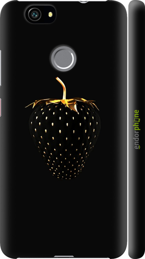 

3D пластиковий матовий чохол "Чорна полуниця" для Huawei Nova, Чорний
