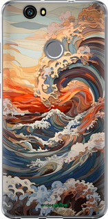 Силиконовый чехол Арт волны для Huawei Nova - 6324u-439 изображение 