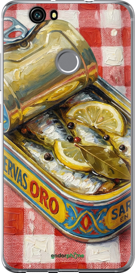 2D пластиковий чехол Vintage Sardine Tin Phone для Huawei Nova - 6772t-439 изображение 