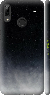 3D пластиковий матовий чехол Голубые облака, Голубая луна для Huawei P Smart 2019 - 6396m-1634 изображение 