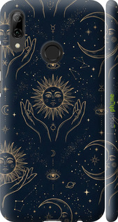 3D пластиковый матовый чехол 'Celestial Harmony: Sun & Moon Gold Mystic Pattern' для Huawei P Smart 2019 изображение 7