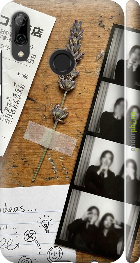 3D пластиковый матовый чехол Aesthetic Scrapbook Collage для Huawei P Smart 2019 - 6773m-1634 изображение 