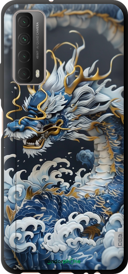 TPU чехол Водяной дракон для Huawei P Smart 2021 - 6113b-2100 изображение 