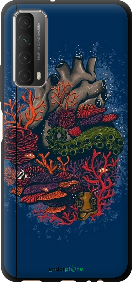 TPU чехол Сердце моря для Huawei P Smart 2021 - 6506b-2100 изображение 