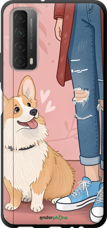 TPU чехол Корги 3 для Huawei P Smart 2021 - 6707b-2100 изображение 