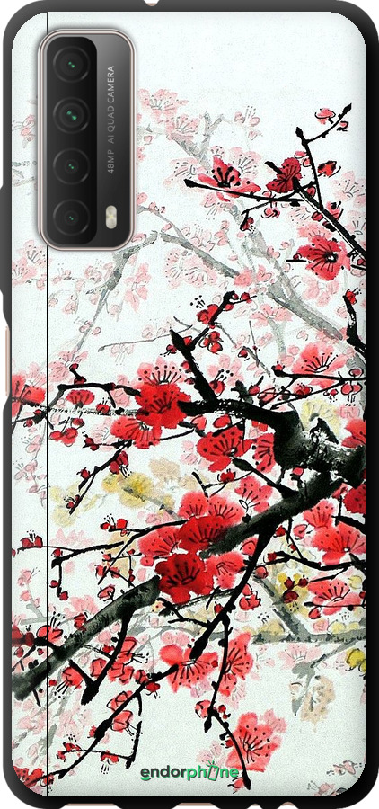 TPU чехол Цветущий куст для Huawei P Smart 2021 - 831b-2100 изображение 