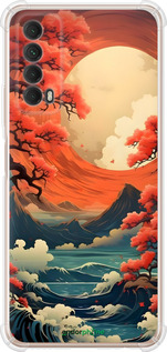 Силикон с усиленными углами чехол Природа японии для Huawei P Smart 2021 - 6327sp-2100 изображение 