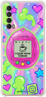 Силикон с усиленными углами чехол Y2K Aesthetic Retro Pet: Годуй мене кавою для Huawei P Smart 2021 - 6784sp-2100 изображение 