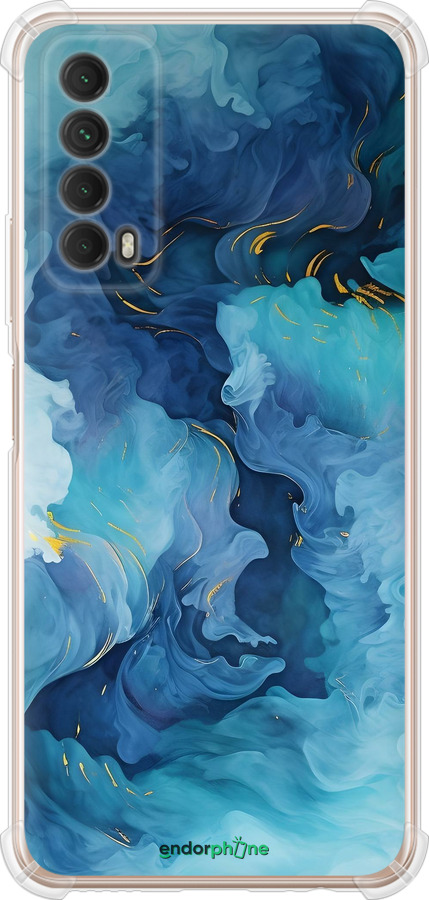 Силіконовий протиударний с посиленими кутами чехол Акварель для Huawei P Smart 2021 - 6320sp-2100 изображение 
