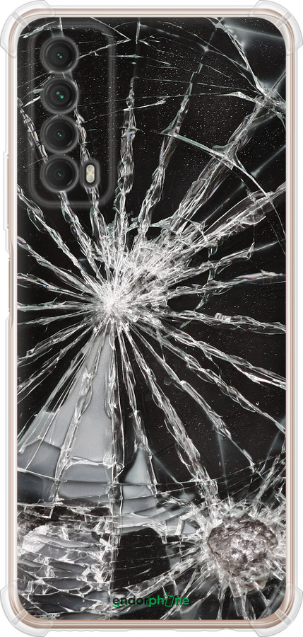 Силіконовий протиударний с посиленими кутами чехол Glass для Huawei P Smart 2021 - 6608sp-2100 изображение 