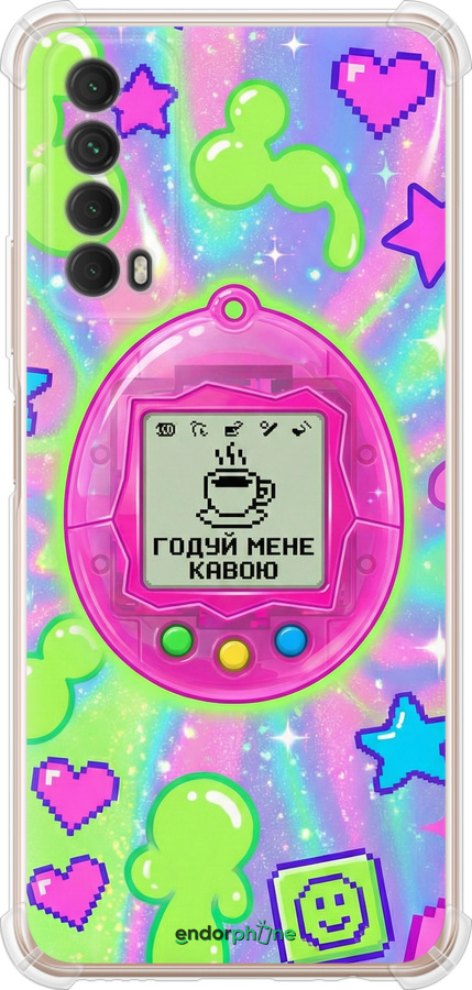 Силикон с усиленными углами чехол Y2K Aesthetic Retro Pet: Годуй мене кавою для Huawei P Smart 2021 - 6784sp-2100 изображение 