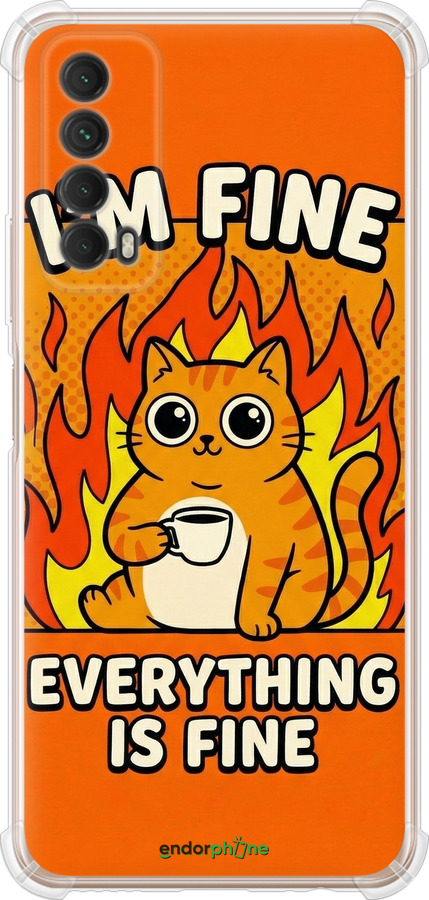 Силикон с усиленными углами чехол Funny Cat для Huawei P Smart 2021 - 6786sp-2100 изображение 