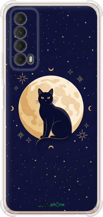 Силикон с усиленными углами чехол Cute Cat Celestial/Witchy для Huawei P Smart 2021 - 6787sp-2100 изображение 