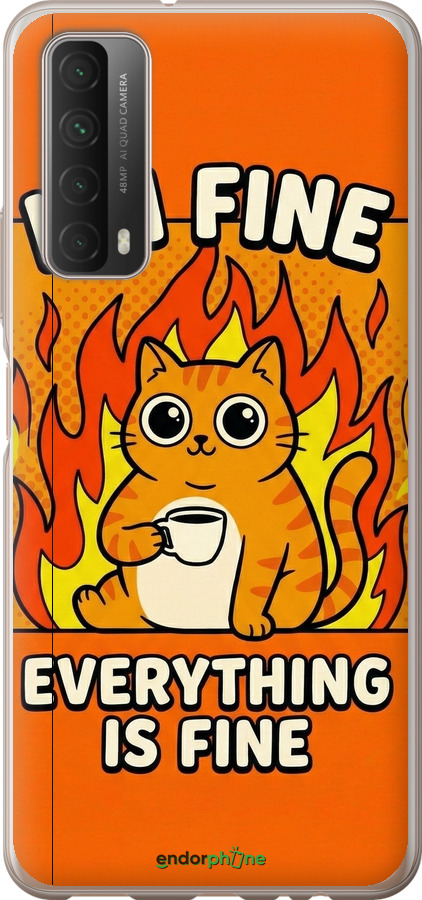 Силиконовый чехол Funny Cat для Huawei P Smart 2021 - 6786u-2100 изображение 