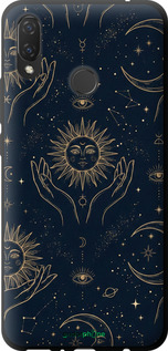 TPU чехол Celestial Harmony: Sun & Moon Gold Mystic Pattern для Huawei P Smart Plus - 6778b-1555 изображение 