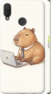 3D пластиковый матовый чехол 'Funny Capybara CEO Working' для Huawei P Smart Plus изображение 1