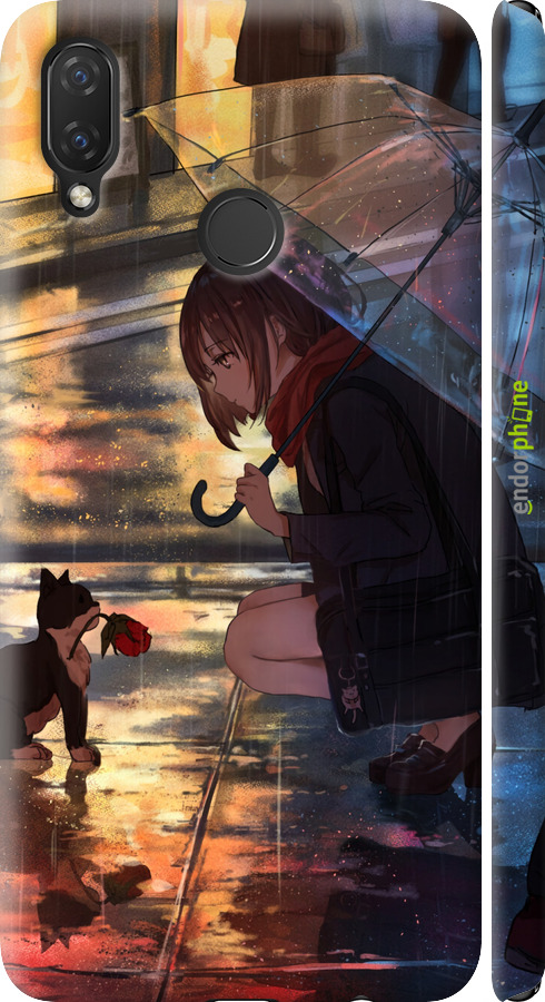 3D пластиковий матовий чехол Anime для Huawei P Smart Plus - 6609m-1555 изображение 