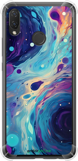 Силикон с усиленными углами чехол Арт акварель для Huawei P Smart Plus - 6329sp-1555 изображение 