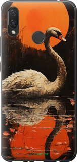 Силиконовый чехол Лебедь для Huawei P Smart Plus - 5964u-1555 изображение 