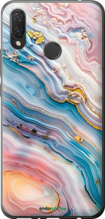 Силиконовый чехол Мрамор красивый для Huawei P Smart Plus - 6376u-1555 изображение 