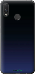 Силиконовый чехол Градиент в тёмно - синем стиле для Huawei P Smart Plus - 6542u-1555 изображение 