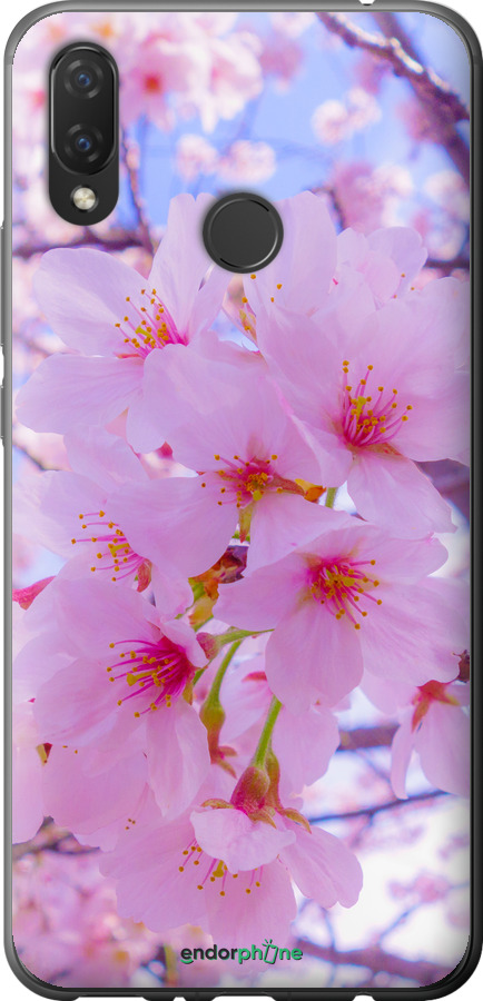 Силиконовый чехол Сакура для Huawei P Smart Plus - 6029u-1555 изображение 