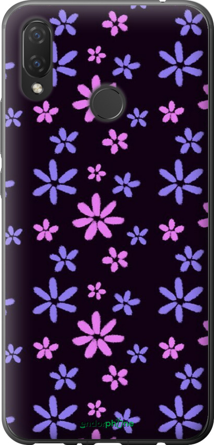 Силиконовый чехол с  цветами для Huawei P Smart Plus - 6258u-1555 изображение 