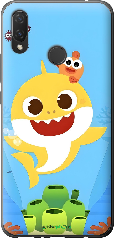 Силіконовий чехол Бейби Шарк для Huawei P Smart Plus - 6303u-1555 изображение 