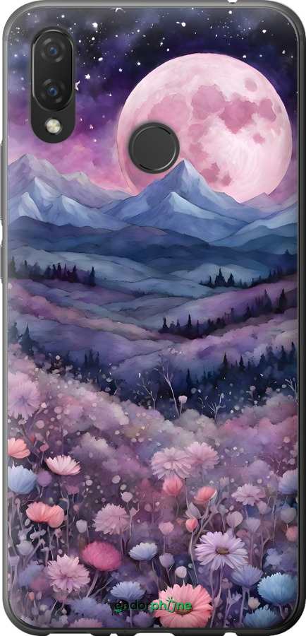 Силиконовый чехол Ночь луна арт для Huawei Nova 3i - 6319u-1541 изображение 