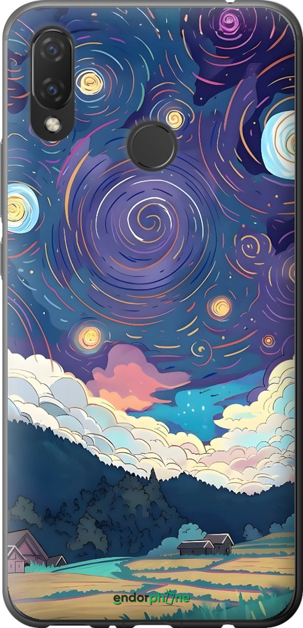 Силиконовый чехол Креативный арт для Huawei Nova 3i - 6322u-1541 изображение 