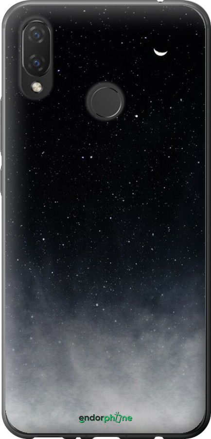 2D пластиковий чехол Голубые облака, Голубая луна для Huawei P Smart Plus - 6396t-1555 изображение 