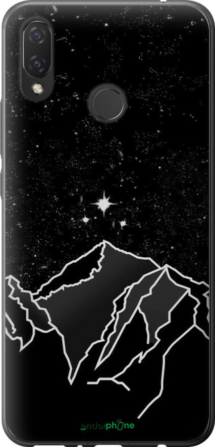 Силиконовый чехол Минималистический горный пейзаж для Huawei P Smart Plus - 6438u-1555 изображение 