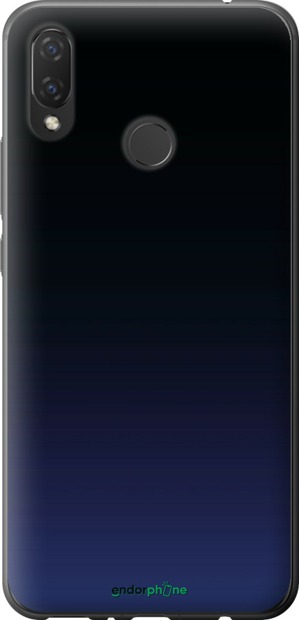 Силиконовый чехол Градиент в тёмно - синем стиле для Huawei P Smart Plus - 6542u-1555 изображение 