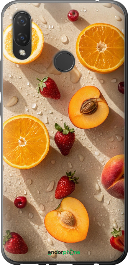 Силиконовый чехол Фрукты 3 для Huawei P Smart Plus - 6703u-1555 изображение 
