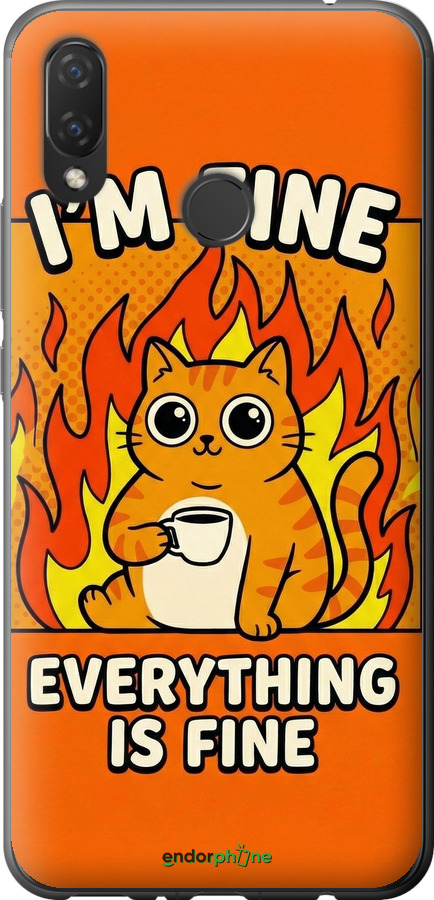 Силіконовий чехол Funny Cat для Huawei P Smart Plus - 6786u-1555 изображение 