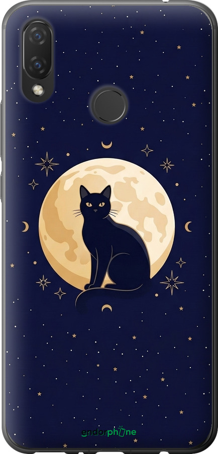 Силіконовий чехол Cute Cat Celestial/Witchy для Huawei P Smart Plus - 6787u-1555 изображение 