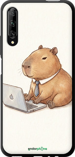 TPU чехол Funny Capybara CEO Working для Huawei P Smart Pro - 6777b-1906 изображение 
