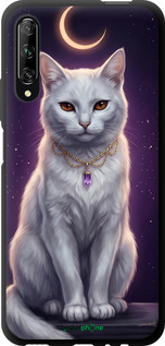 TPU чехол Mystic White Cat Gothic Dark Purple Gold для Huawei P Smart Pro - 6805b-1906 изображение 