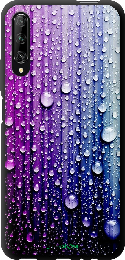 

TPU чорний чохол "Краплини води" для Huawei P Smart Pro, Синій