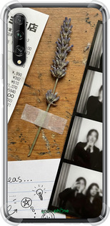 Силіконовий протиударний с посиленими кутами чехол Aesthetic Scrapbook Collage для Huawei P Smart Pro - 6773sp-1906 изображение 