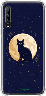 Силикон с усиленными углами чехол Cute Cat Celestial/Witchy для Huawei P Smart Pro - 6787sp-1906 изображение 