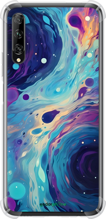 Силіконовий протиударний с посиленими кутами чехол Арт акварель для Huawei P Smart Pro - 6329sp-1906 изображение 