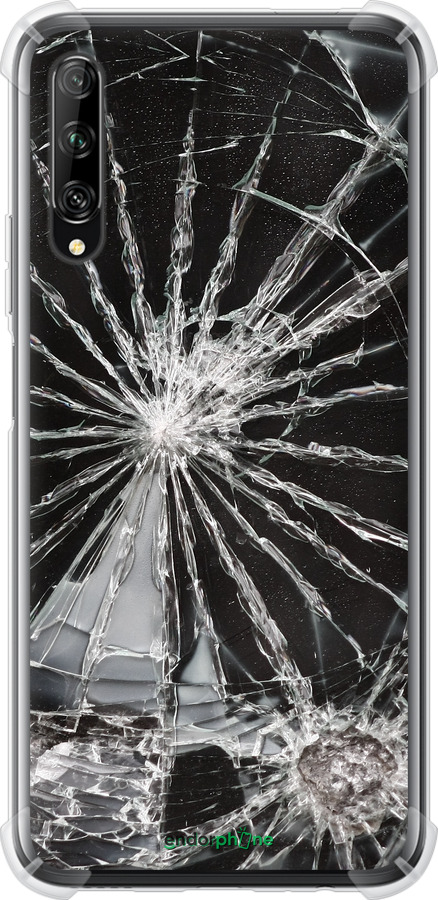Силикон с усиленными углами чехол Glass для Huawei P Smart Pro - 6608sp-1906 изображение 
