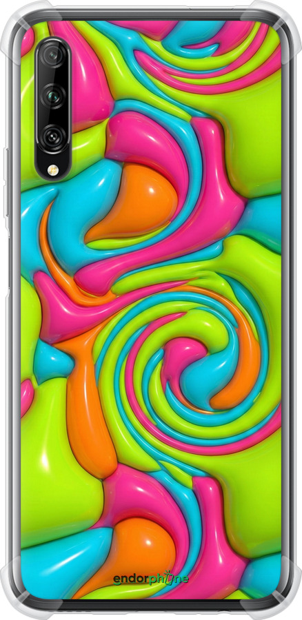 Силикон с усиленными углами чехол Y2K Jelly Dream для Huawei P Smart Pro - 6780sp-1906 изображение 