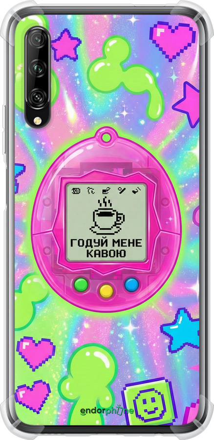 Силіконовий протиударний с посиленими кутами чехол Y2K Aesthetic Retro Pet: Годуй мене кавою для Huawei P Smart Pro - 6784sp-1906 изображение 