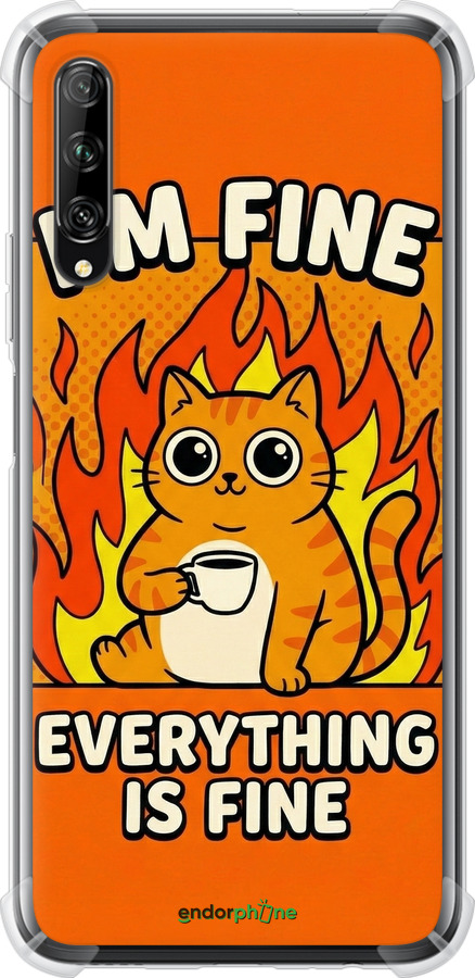 Силіконовий протиударний с посиленими кутами чехол Funny Cat для Huawei P Smart Pro - 6786sp-1906 изображение 