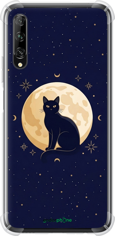 Силикон с усиленными углами чехол Cute Cat Celestial/Witchy для Huawei P Smart Pro - 6787sp-1906 изображение 