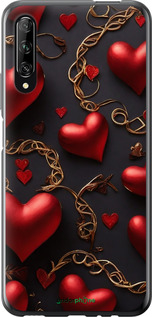 Силіконовий чехол Сердечки для Huawei P Smart Pro - 5831u-1906 изображение 